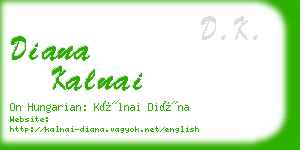 diana kalnai business card